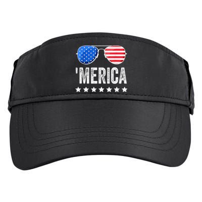 Funny American Flag Patriotic Fourth Adult Drive Performance Visor