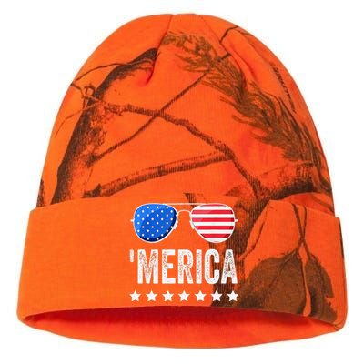 Funny American Flag Patriotic Fourth Kati Licensed 12" Camo Beanie