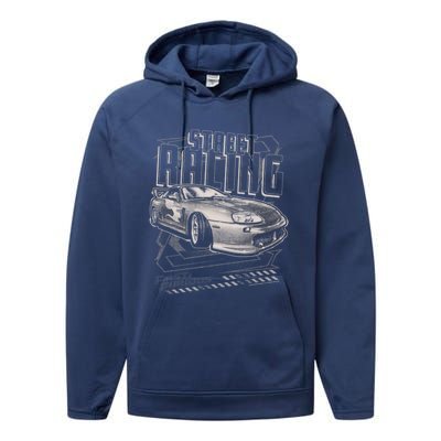 Fast And Furious Vintage Street Racing Poster Meaningful Gift Performance Fleece Hoodie