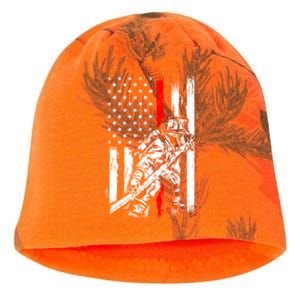 Firefighter American Flag For Us Fire Gift Kati - Camo Knit Beanie