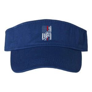 Firefighter American Flag For Us Fire Gift Valucap Bio-Washed Visor