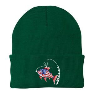 Fisherman American Flag Fishing Knit Cap Winter Beanie