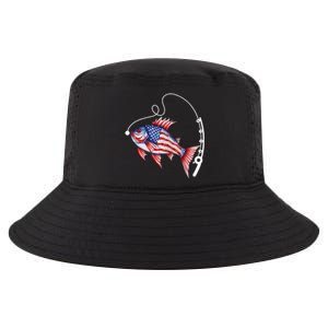 Fisherman American Flag Fishing Cool Comfort Performance Bucket Hat