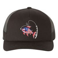 Fisherman American Flag Fishing Yupoong Adult 5-Panel Trucker Hat