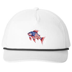 Fisherman American Flag Fishing Snapback Five-Panel Rope Hat