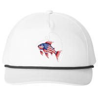 Fisherman American Flag Fishing Snapback Five-Panel Rope Hat