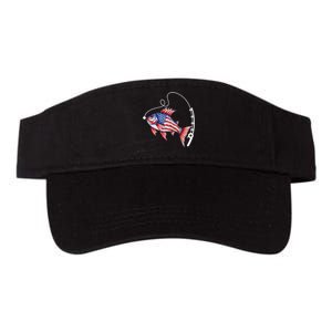 Fisherman American Flag Fishing Valucap Bio-Washed Visor