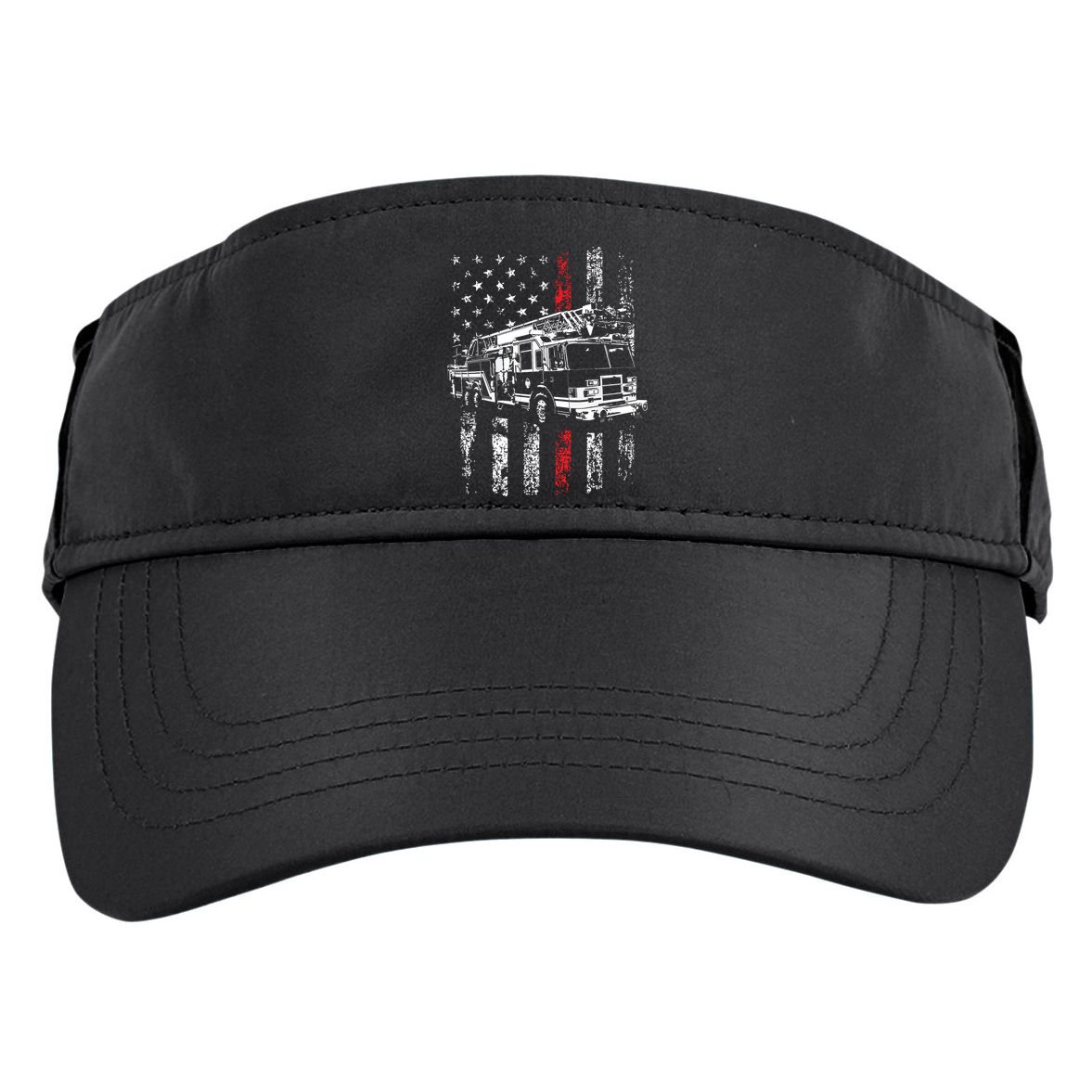 Fireman American Flag Thin Red Line Firefighter Adult Drive Performance Visor
