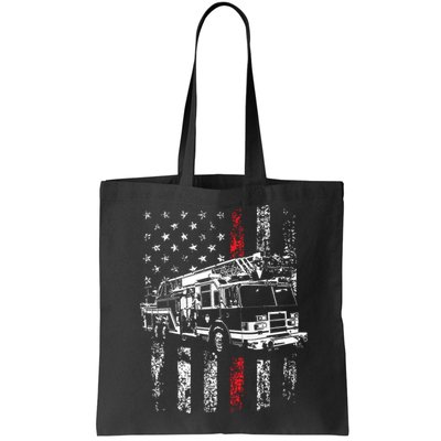 Fireman American Flag Thin Red Line Firefighter Bag