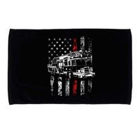 Fireman American Flag Thin Red Line Firefighter Microfiber Hand Towel