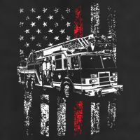 Fireman American Flag Thin Red Line Firefighter Microfiber Hand Towel