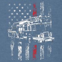 Fireman American Flag Thin Red Line Firefighter Garment-Dyed Sweatshirt