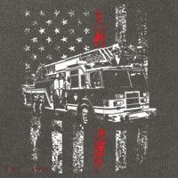 Fireman American Flag Thin Red Line Firefighter Cotton Canvas Backpack