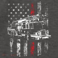 Fireman American Flag Thin Red Line Firefighter Vector Backpack