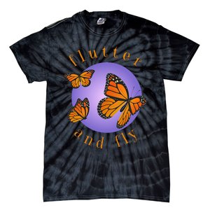 Flutter And Fly Apparel Monarch Butterflies On Glowing Moon Tie-Dye T-Shirt