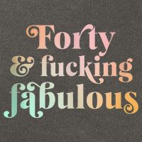 Forty and fucking fabulous funny retro 40th birthday Cotton Canvas Backpack