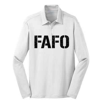 FAFO ACRONYM Silk Touch Performance Long Sleeve Polo