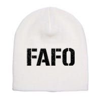 FAFO ACRONYM Short Acrylic Beanie