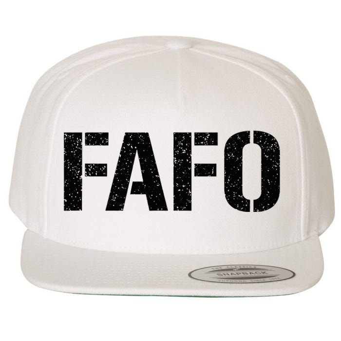 FAFO ACRONYM Wool Snapback Cap