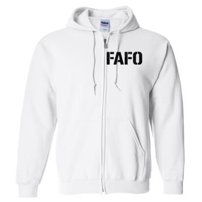 FAFO ACRONYM Full Zip Hoodie