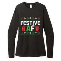 Festive Af Funny Holidays Gift Womens CVC Long Sleeve Shirt