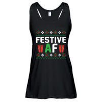 Festive Af Funny Holidays Gift Ladies Essential Flowy Tank