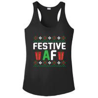 Festive Af Funny Holidays Gift Ladies PosiCharge Competitor Racerback Tank