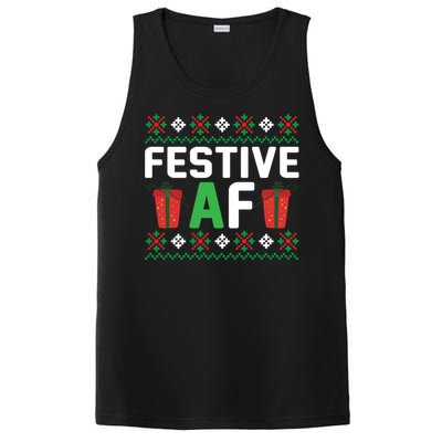 Festive Af Funny Holidays Gift PosiCharge Competitor Tank