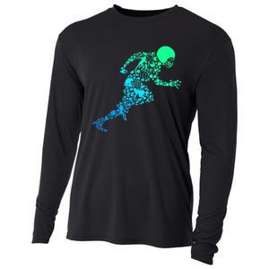 Football American Football Kids Boys Men TShirt Cooling Performance Long Sleeve Crew