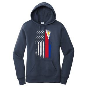 Filipino American Flag Gift Cool Gift Pride Philippines Gift Women's Pullover Hoodie