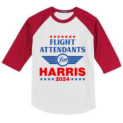 Flight Attendants For Kamala Harris 2024 Kids Colorblock Raglan Jersey