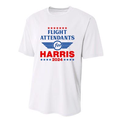 Flight Attendants For Kamala Harris 2024 Youth Performance Sprint T-Shirt