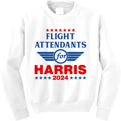 Flight Attendants For Kamala Harris 2024 Kids Sweatshirt