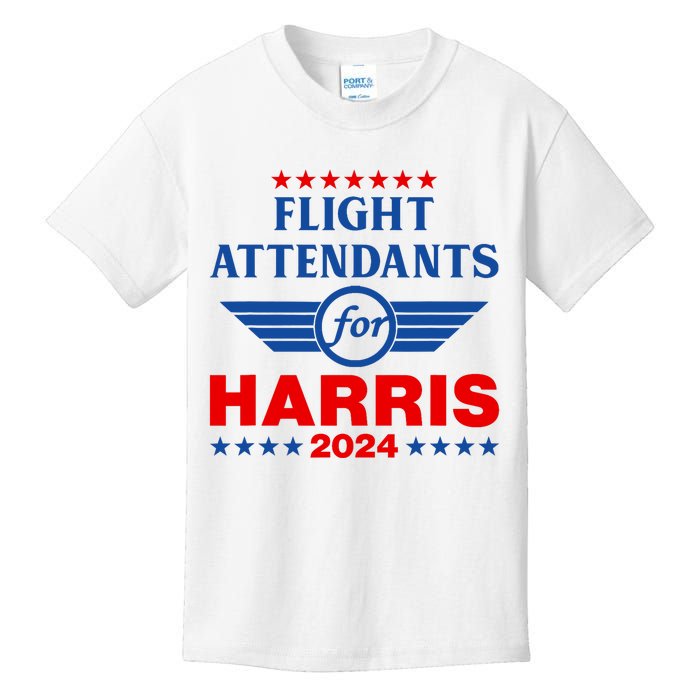 Flight Attendants For Kamala Harris 2024 Kids T-Shirt