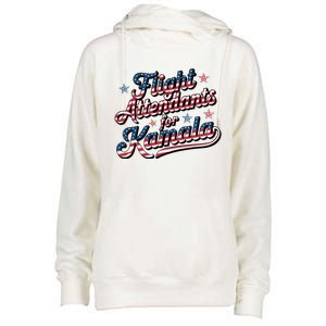 Flight Attendants For Kamala Kamala Harris 2024 President Womens Funnel Neck Pullover Hood