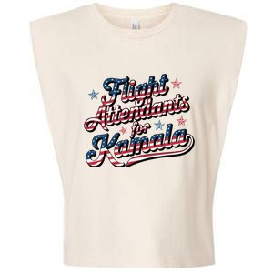 Flight Attendants For Kamala Kamala Harris 2024 President Garment-Dyed Women's Muscle Tee