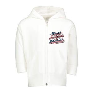 Flight Attendants For Kamala Kamala Harris 2024 President Toddler Zip Fleece Hoodie