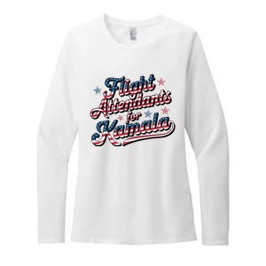 Flight Attendants For Kamala Kamala Harris 2024 President Womens CVC Long Sleeve Shirt