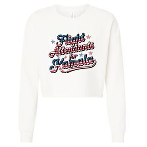 Flight Attendants For Kamala Kamala Harris 2024 President Cropped Pullover Crew