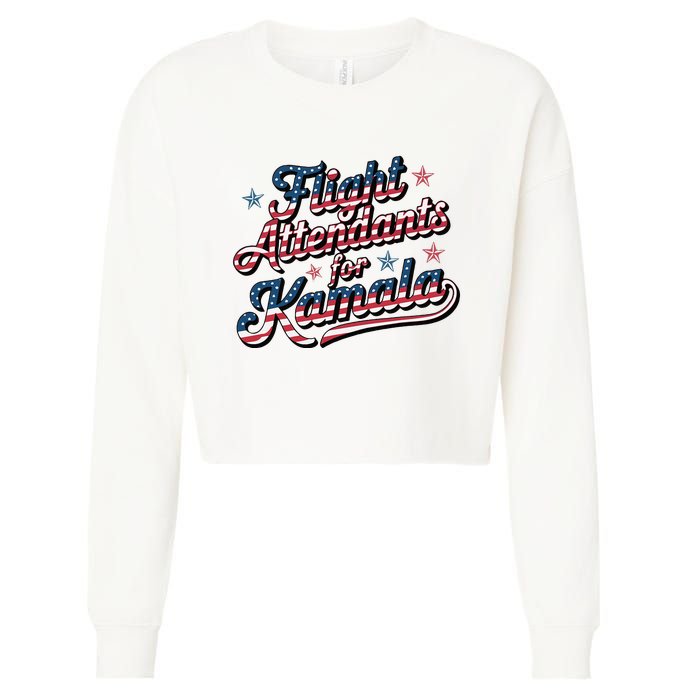 Flight Attendants For Kamala Kamala Harris 2024 President Cropped Pullover Crew