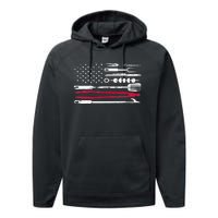 Funny American Flag Grilling Tools BBQ Grill Barbecue Tool Performance Fleece Hoodie