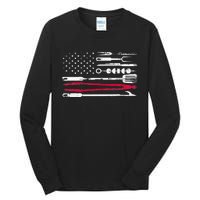 Funny American Flag Grilling Tools BBQ Grill Barbecue Tool Tall Long Sleeve T-Shirt