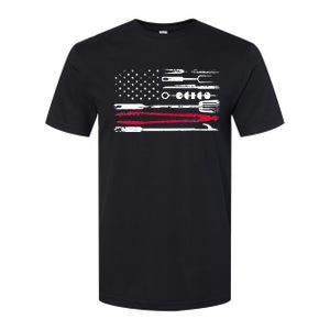 Funny American Flag Grilling Tools BBQ Grill Barbecue Tool Softstyle CVC T-Shirt