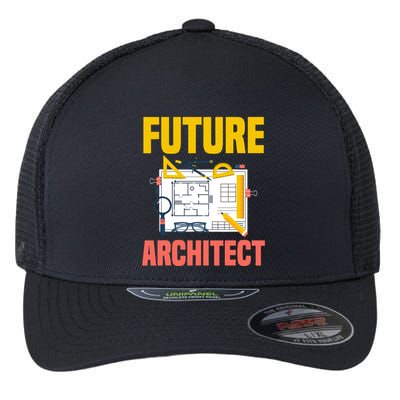 Future Architect Funny Architecture Architect Flexfit Unipanel Trucker Cap