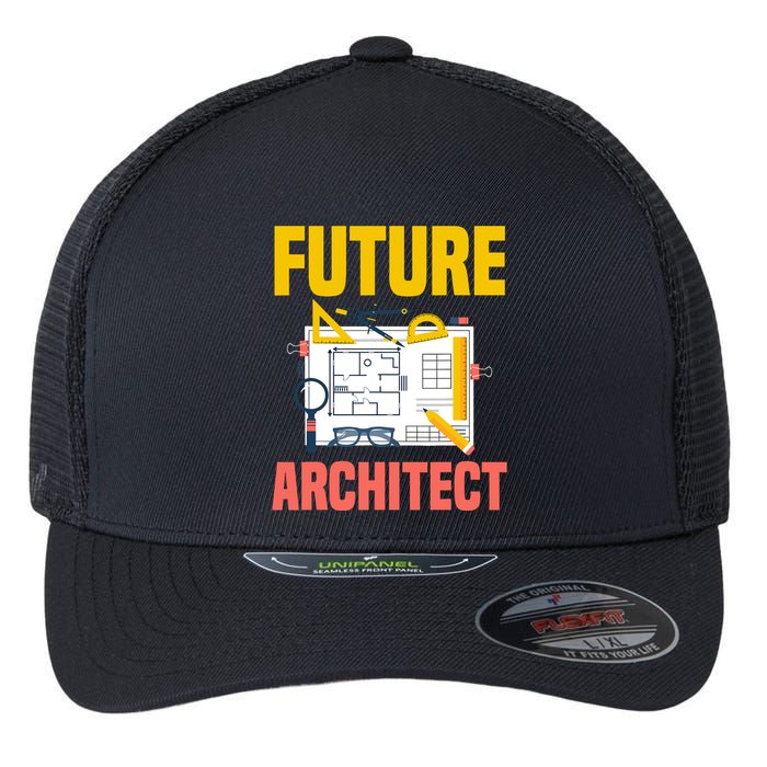 Future Architect Funny Architecture Architect Flexfit Unipanel Trucker Cap