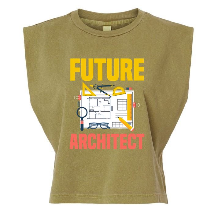 Future Architect Funny Architecture Architect Garment-Dyed Women's Muscle Tee