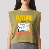 Future Architect Funny Architecture Architect Garment-Dyed Women's Muscle Tee