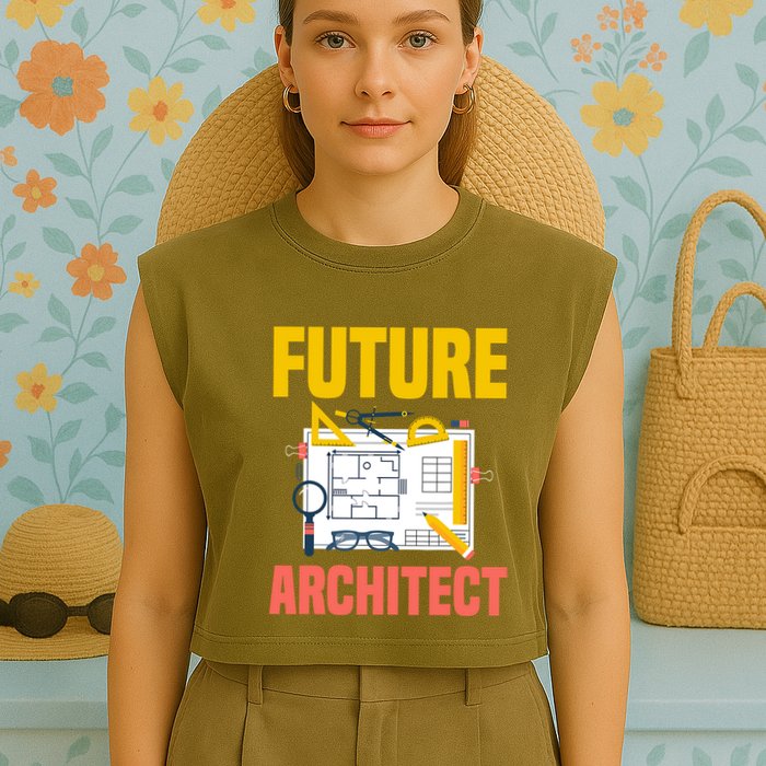 Future Architect Funny Architecture Architect Garment-Dyed Women's Muscle Tee
