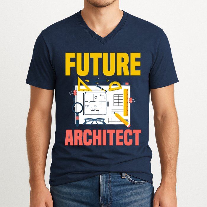 Future Architect Funny Architecture Architect V-Neck T-Shirt