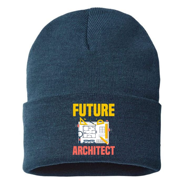 Future Architect Funny Architecture Architect Sustainable Knit Beanie